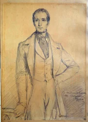 Ritratto del poeta Alphonse de Lamartine (1790-1869)