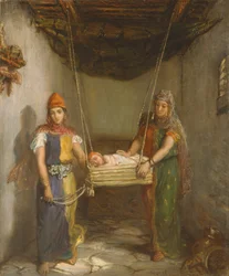 Scena nel quartiere ebraico di Costantina