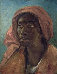 Una giovane donna nera