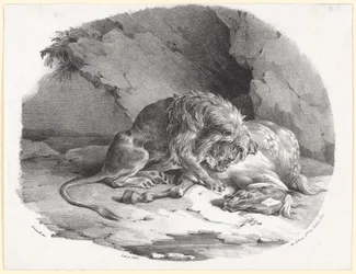 Cavallo divorato da un leone (A Horse Being Devoured by a Lion)