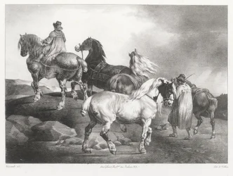 Cavalli condotti alla fiera (Horses Being Led to the Fair)