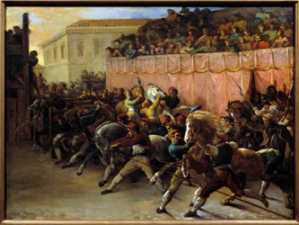Corsa di cavalli liberi a Roma