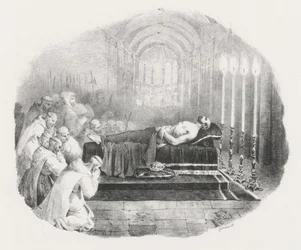 Guglielmo il Conquistatore esposto dopo la sua morte nella chiesa di Boscherville (William the Conqueror Lying in State at the Church of the Abbey St. Georges de Boscherville)