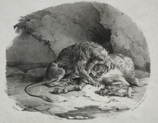 Cavallo divorato da un leone, 1823