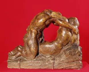 Giove e Antiope (prima faccia), c.1818 (pietra con patina marrone)