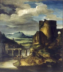 Paesaggio con una tomba