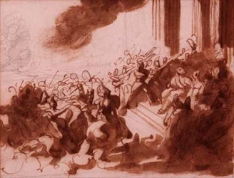 Luigi XVIII che passa in rassegna una parata sul Champ de Mars