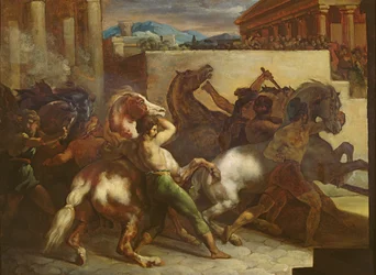 La corsa dei cavalli selvaggi a Roma, c.1817