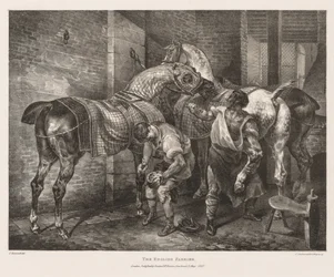 Vari soggetti disegnati dal vivo e su pietra: Il maniscalco inglese, 1821