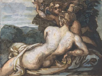 Venere e Cupido in un paesaggio, dopo Annibale Carracci
