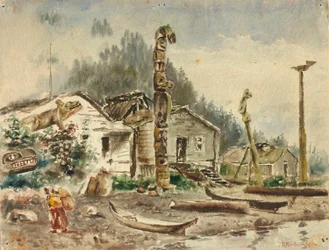 Vista di Wrangell, Alaska, nel 1884