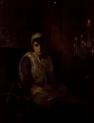 Una candela votiva