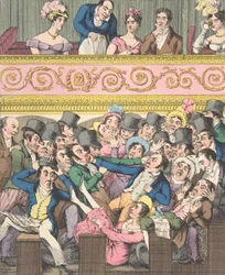 Piaceri teatrali, Tavola 2: Contesa per un posto, ca. 1835