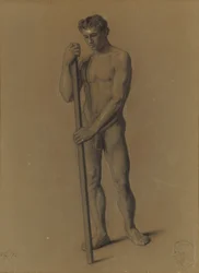 Studio della figura maschile, 1875