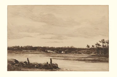 Il fiume Loing ai margini della foresta di Fontainebleau