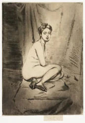 Figura di donna accovacciata