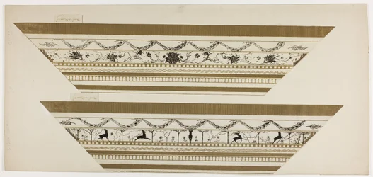 Cornice a motivo di cervo e fiore (sezione laterale della cornice)