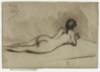 Studio dal nudo di una ragazza sdraiata