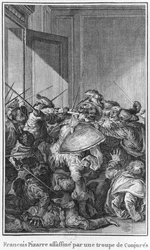 Francisco Pizarro assassinato da un esercito di cospiratori, 1541