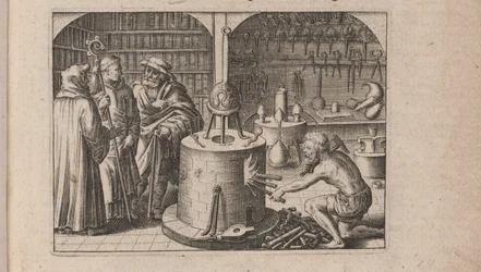 Illustrazione per Tripvs avrevs, hoc est, Tres tractatvs chymici selectissimi.., 1618