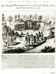 Ralph Hamor visita Powhatan, 1619