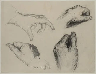 Studio di mani (recto)