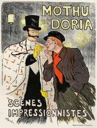 Arte. Intrattenimento. I cantanti Mothu e Doria. Poster di Steinlen, Francia
