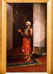 Guardia turca in preghiera (olio su tavola)