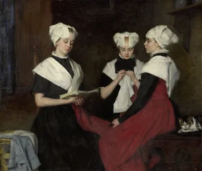 Tre ragazze della Burgerweeshuis di Amsterdam