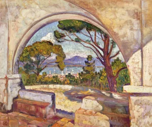 Saint Tropez, vista della Cappella St, c.1920