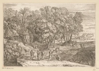 Paesaggio arcadico con Cristo e la donna cananea