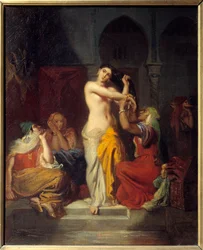 Donna moresca che esce dal bagno, dipinto di Théodore Chassériau (1819-1856), 1854, Strasburgo, Musée des Beaux-Arts