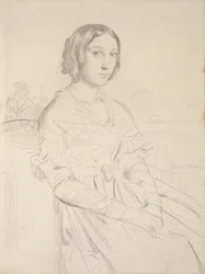 Ritratto di una giovane donna, seduta tre quarti a sinistra, 1839-1856