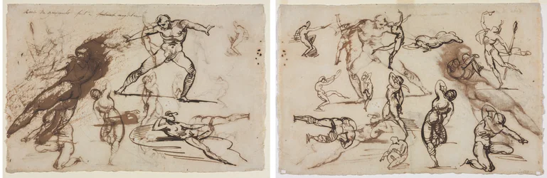 Géricault - Foglio di schizzi (recto) Foglio di schizzi (verso), 1819