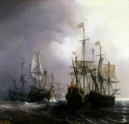 Cattura di tre navi commerciali olandesi da parte delle navi francesi Fidèle, Mutine e Jupiter, nel 1711