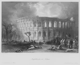 Anfiteatro a Nîmes (incisione)