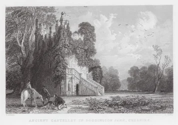 Antico castelletto nel parco di Doddington, Cheshire