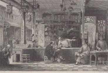 Negozio di venditori di cappelli, Canton, da 