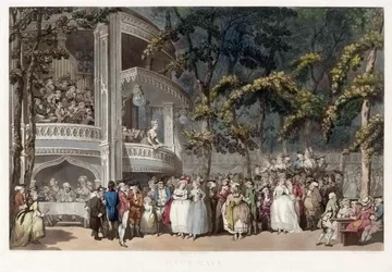 Giardini di Vauxhall, Londra nel XVIII secolo