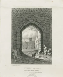 Castello di Dudley - La Torre: incisione, nd [?19th cent]