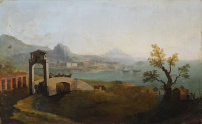 Scene costiere mediterranee (olio su tela)