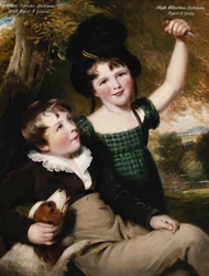 Ritratto di Thomas Osborne Bateman, 8 anni, con suo fratello, Hugh Athelstan, 6 anni