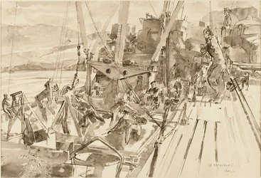 Scarico del carbone, Hvitanes (inchiostro su carta)