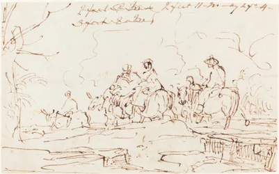 Figure in un paesaggio (recto)