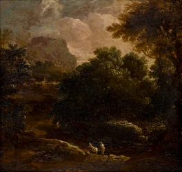 Paesaggio boscoso con figure, c.1789-1847