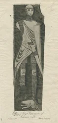 Mavesyn Ridware - Tomba di Hugo Mavesyn: tracciato a seppia e inchiostro, nd [?fine XVIII sec.]