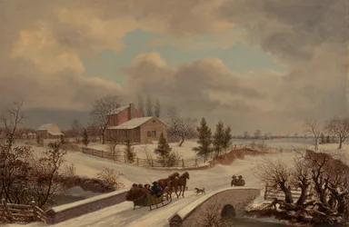 Scena invernale in Pennsylvania