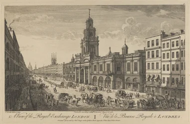 Veduta della Royal Exchange di Londra