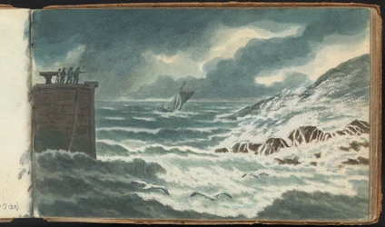 Album di Studi di Paesaggi e Figure: Tempesta in Mare
