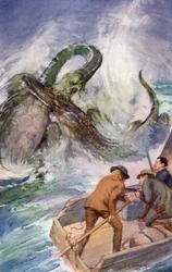 Illustrazione per Viaggio al centro della Terra di Jules Verne